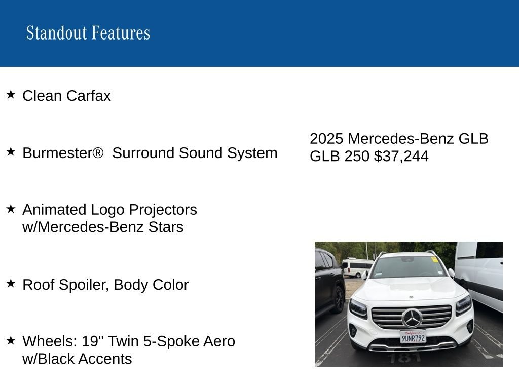 Certified Used 2025 White Mercedes-Benz GLB 250 image 8