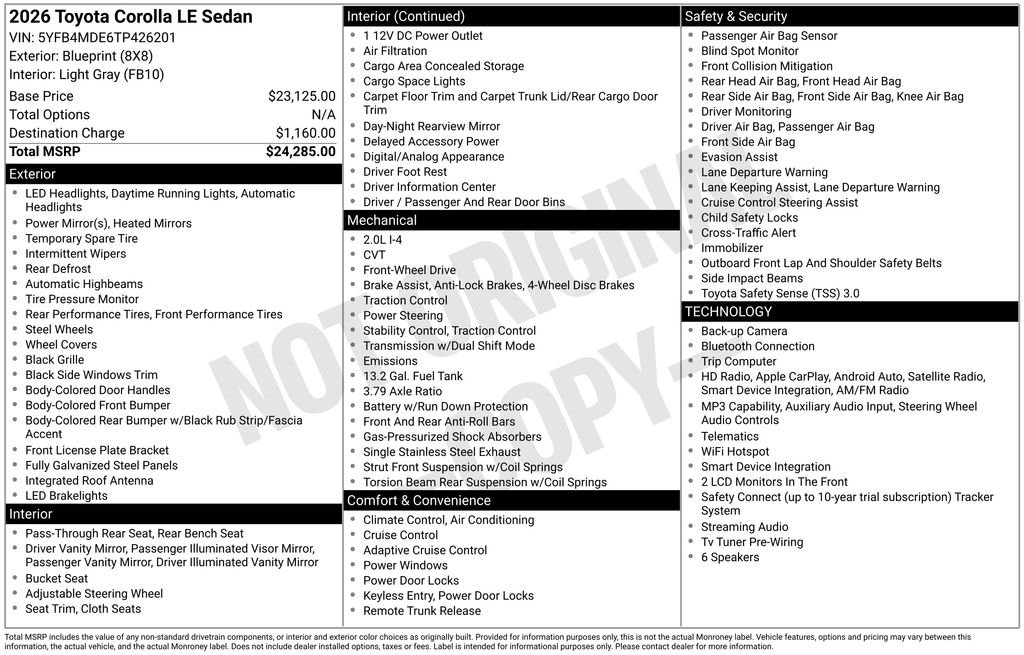 Certified Used 2026 Blue Toyota LE image 46