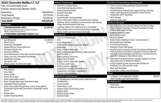 Certified Used 2022 Mineral Gray Metallic Chevrolet LT image 35