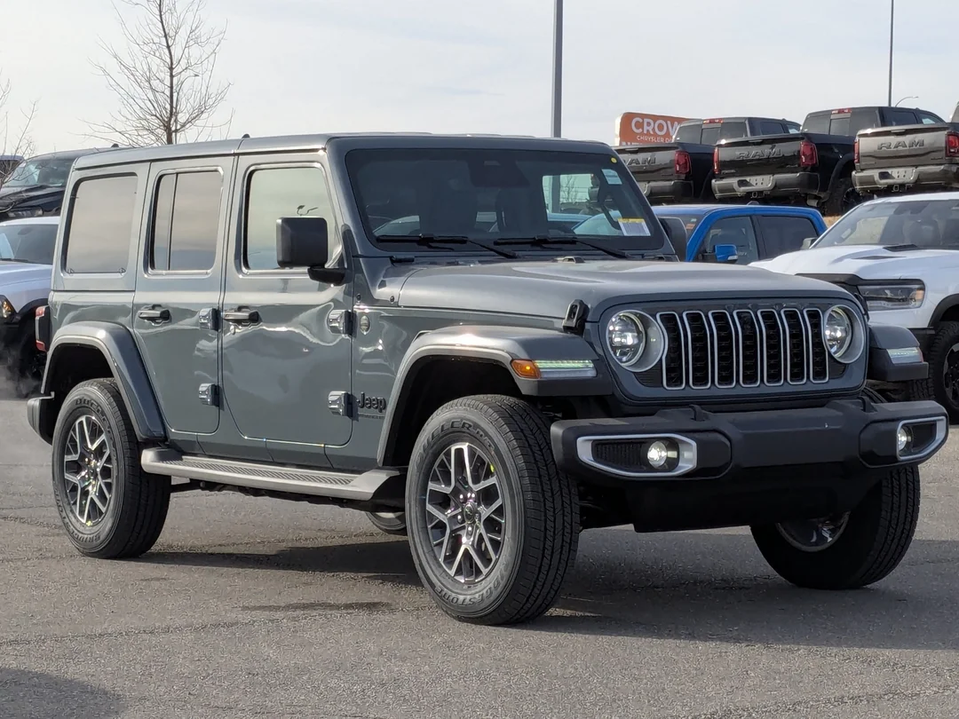 New 2026 Dark blue Jeep Sahara - - 4x4 - McKinley Leather - Body-Color Top - Alpine Audio - Remote Start & More! image 2