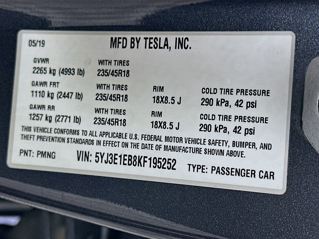 Used 2019 Silver Tesla Long Range image 32