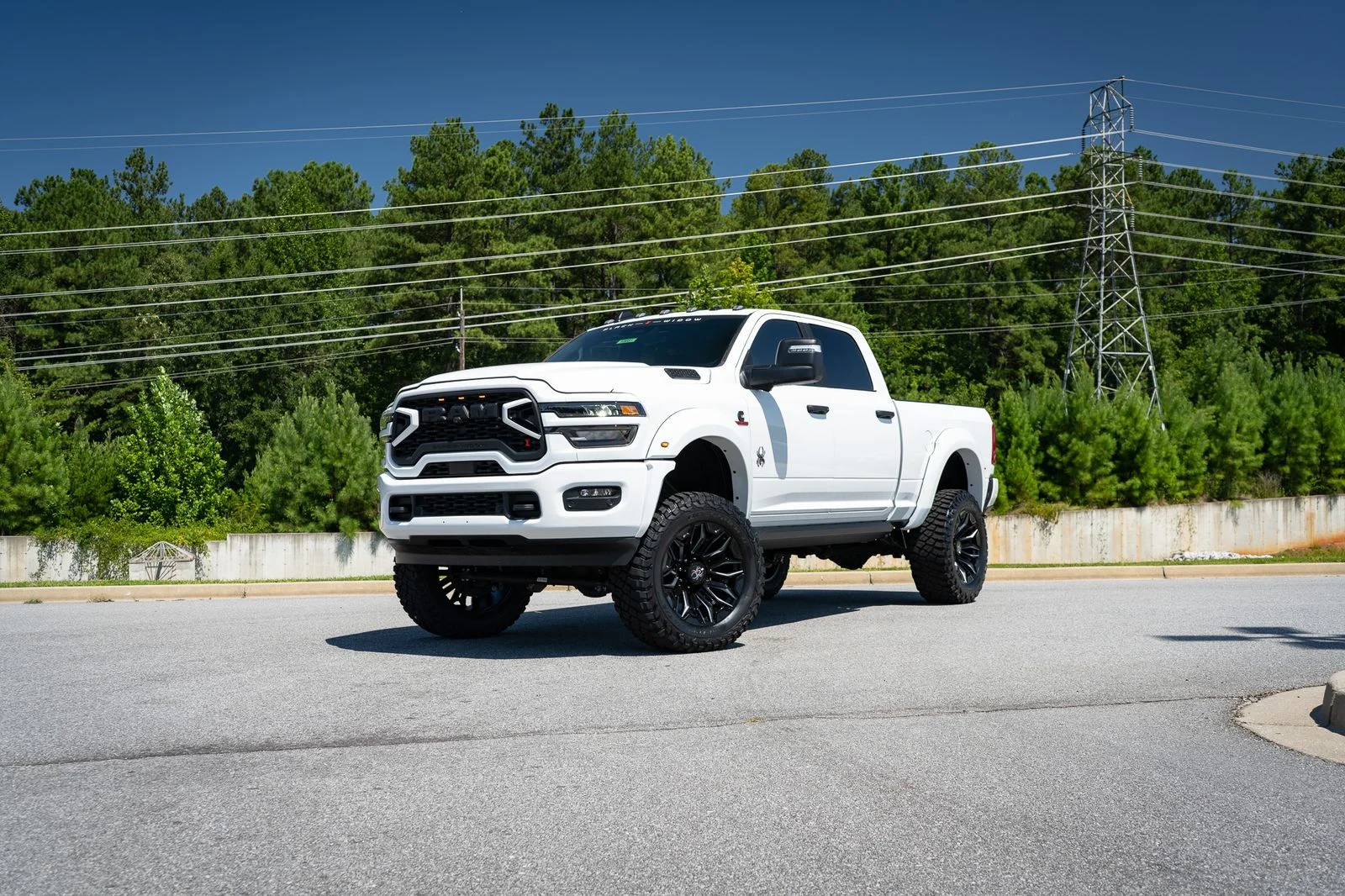 New 2026 Bright White Clear-Coat Exterior Paint RAM Big Horn with Black Widow Package image 1