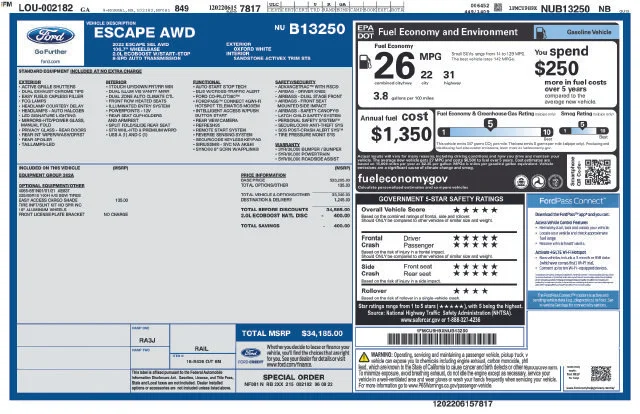 Used 2022 White Ford SEL image 4