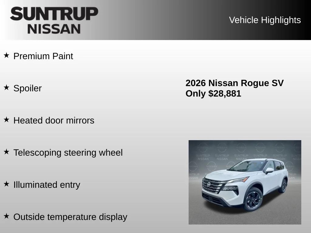 Used 2026 White Nissan SV image 40