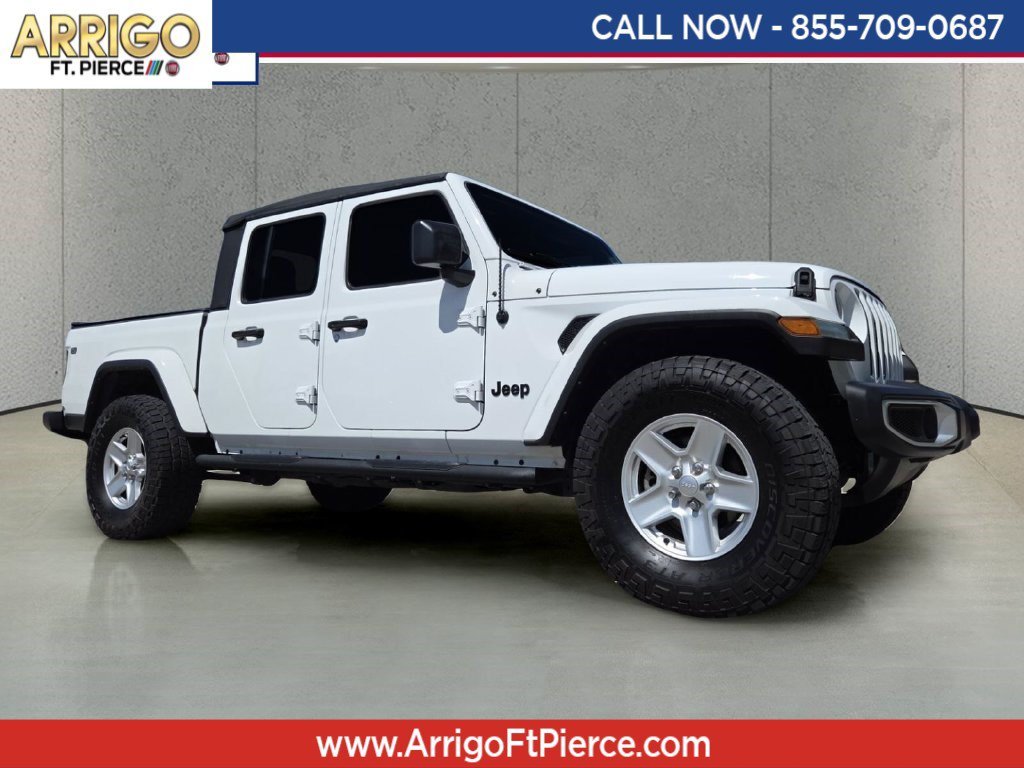 Certified Used 2022 Bright White Clearcoat Jeep Sport S image 1