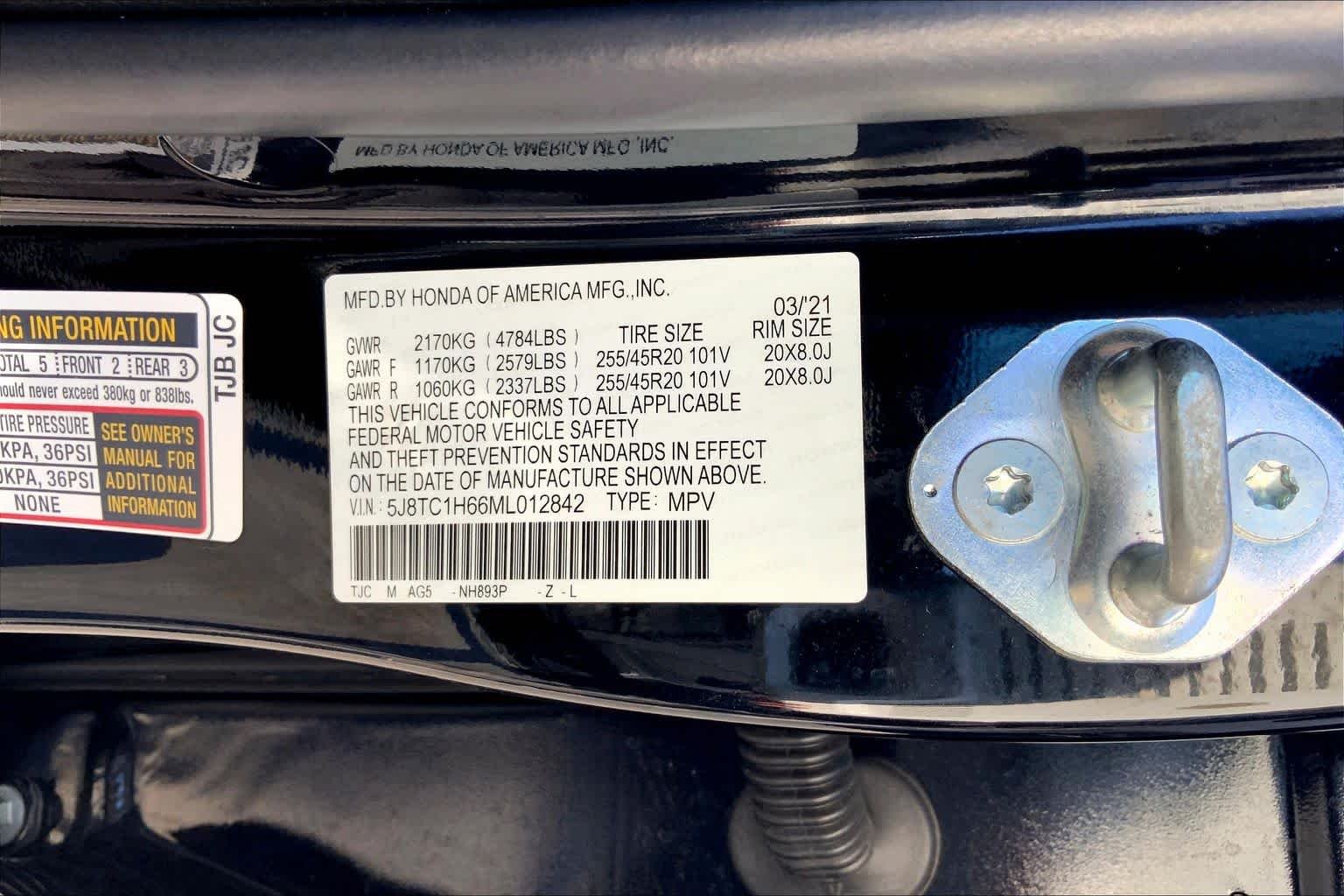 Used 2021 Majestic Black Pearl Acura w/A-Spec Package image 37