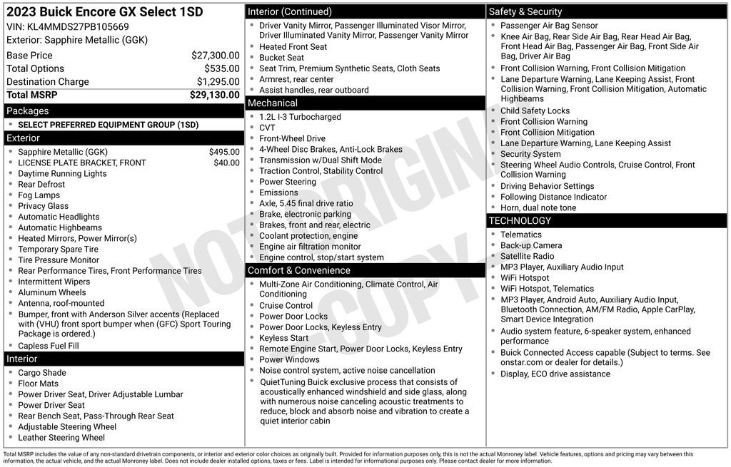 Used 2023 Blue Buick Select image 40