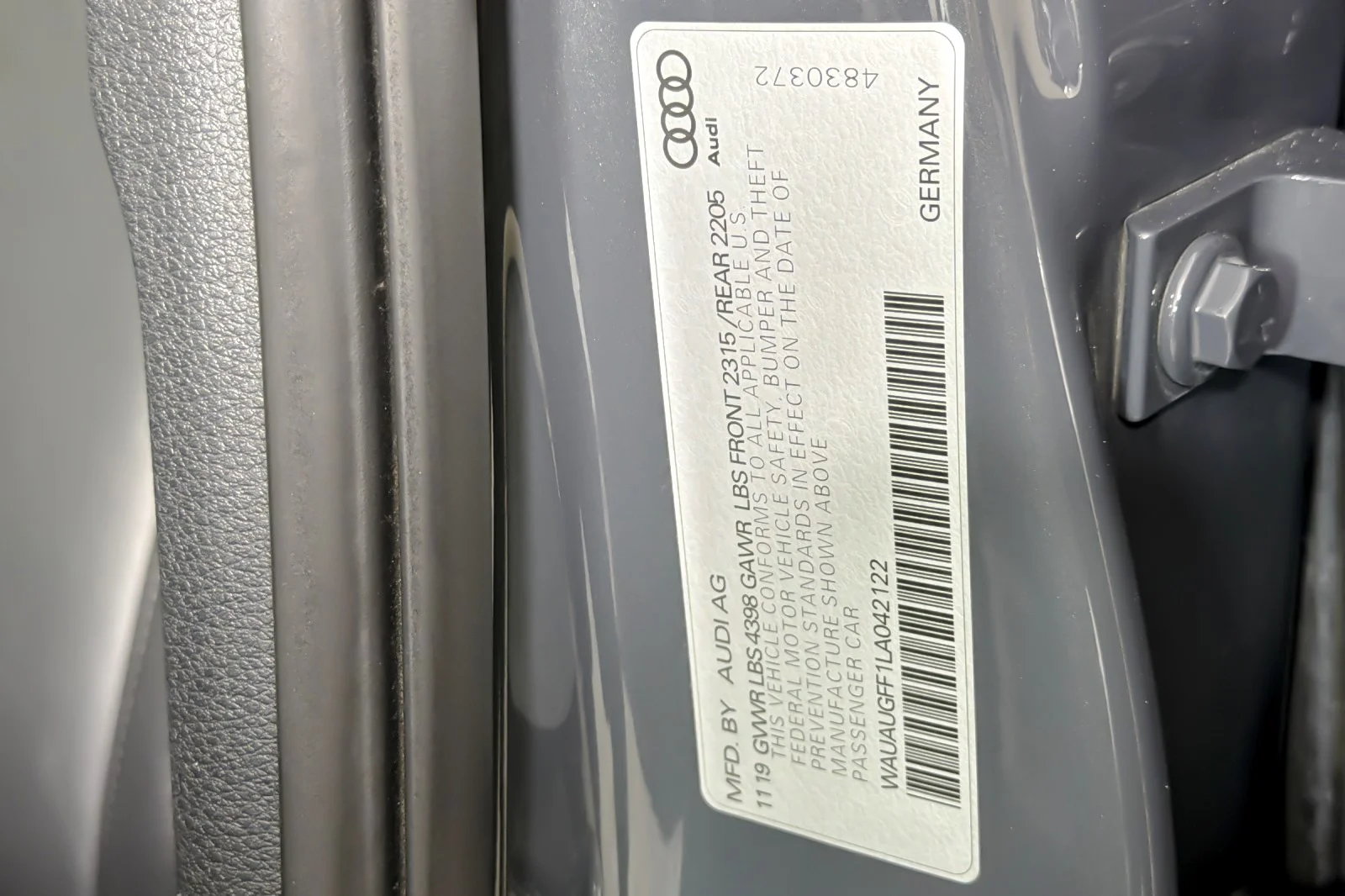 Used 2020 Nano Gray Metallic Audi Premium 40 TFSI image 26