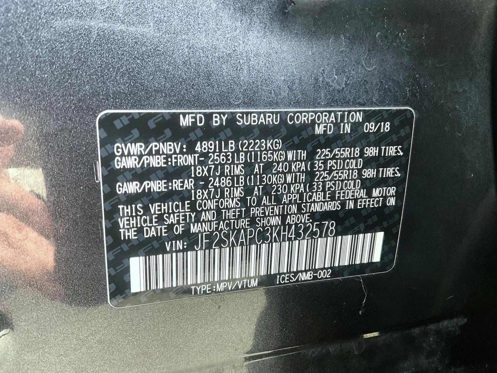 Used 2019 Gray Subaru Sport image 30