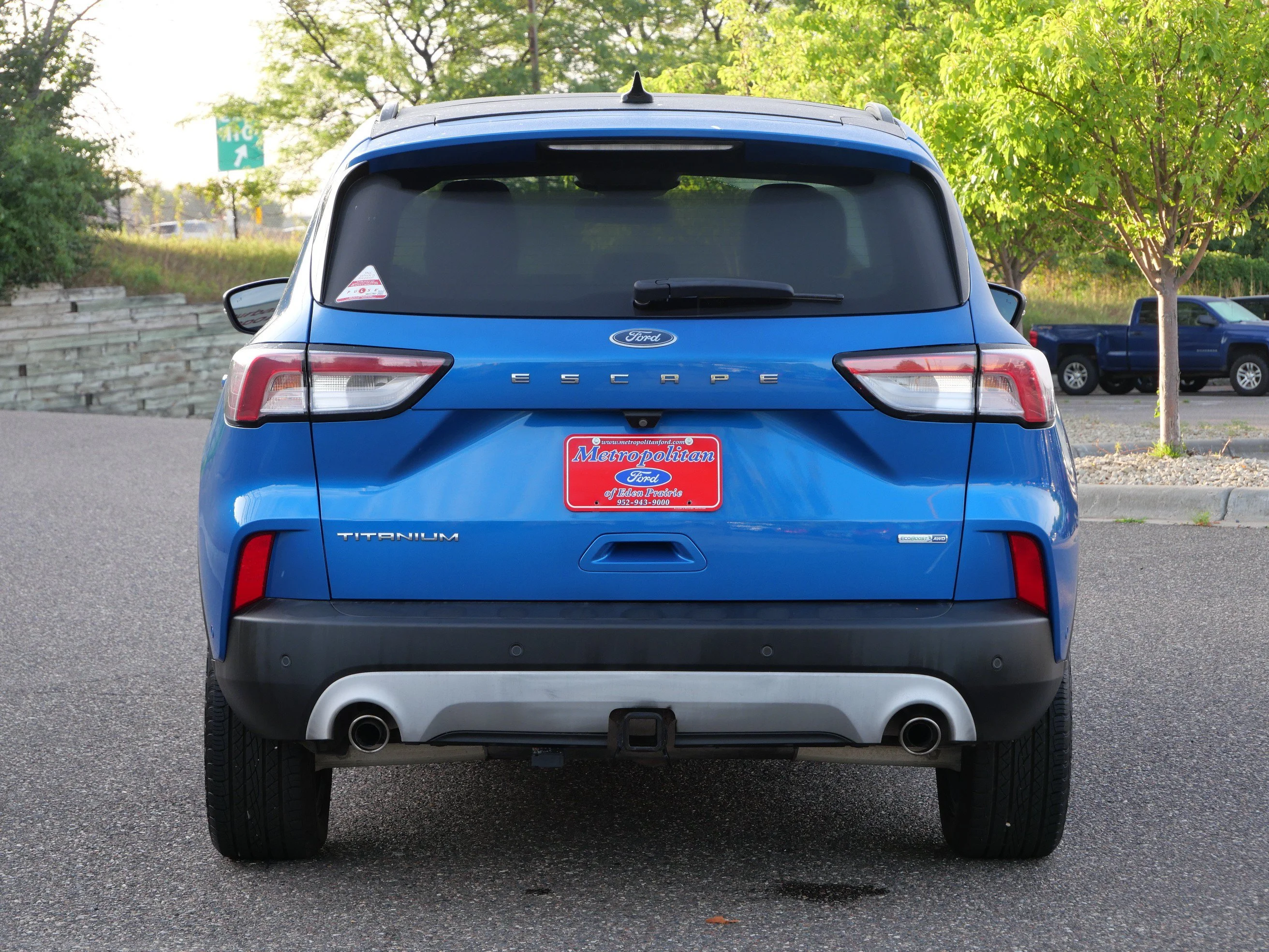 Certified Used 2020 Velocity Blue Metallic Ford Titanium image 5