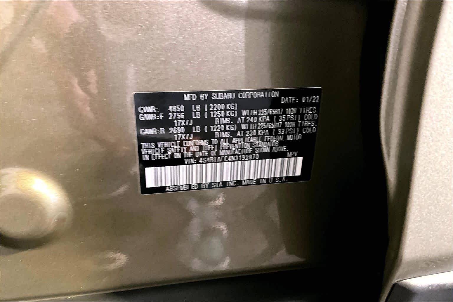 Used 2022 Autumn Green Metallic Subaru Premium image 34