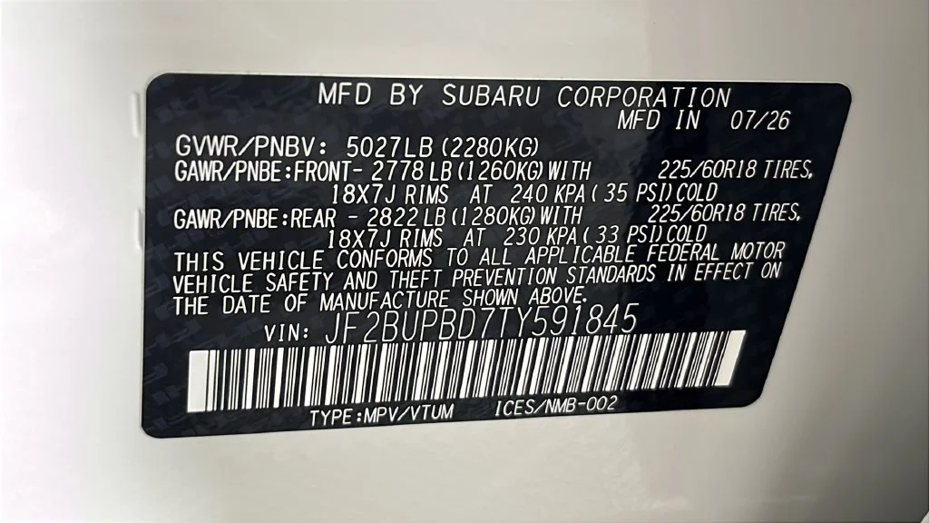 New 2026 White Subaru Premium image 41