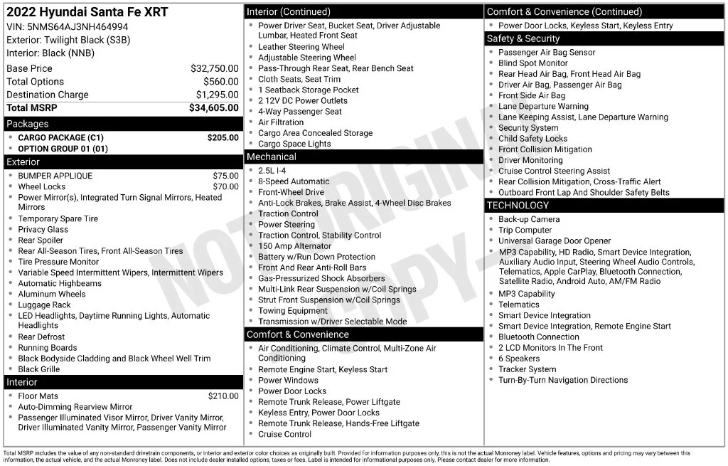 Used 2022 Black Hyundai XRT image 2