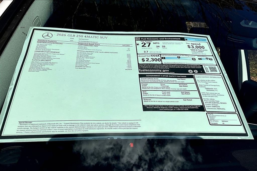 New 2026 Polar White Mercedes-Benz GLB 250 image 14