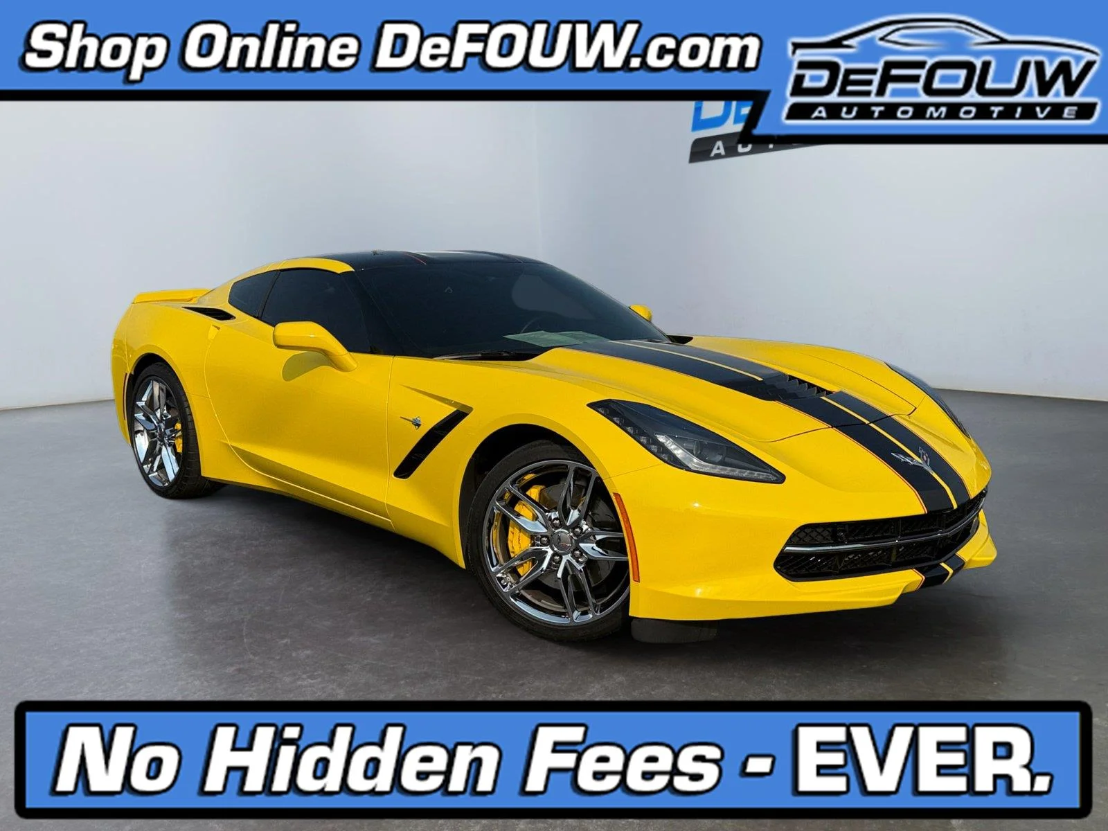 Used 2016 Corvette Racing Yellow Tintcoat Chevrolet Z51 3LT image 1