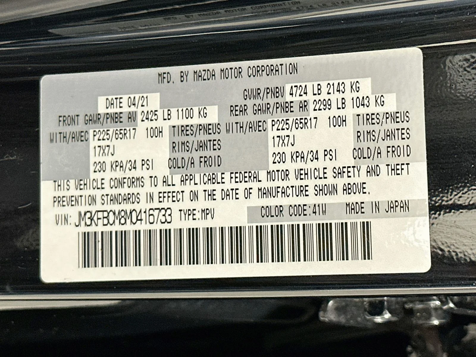 Used 2021 Jet Black Mica Mazda Touring image 32