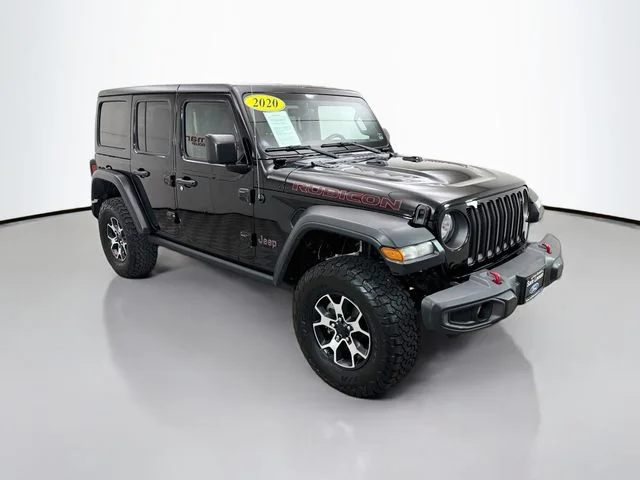 Used 2020 Black Clearcoat Jeep Unlimited Rubicon image 1