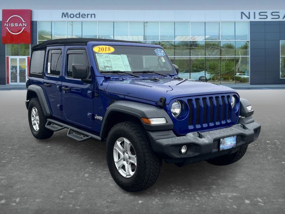 Used 2018 Ocean Blue Metallic Clearcoat Jeep Sport S image 3