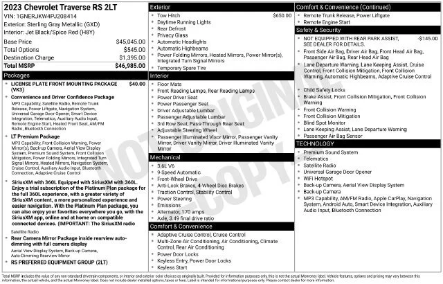 Certified Used 2023 STERLING GRAY METALLIC Chevrolet RS image 50
