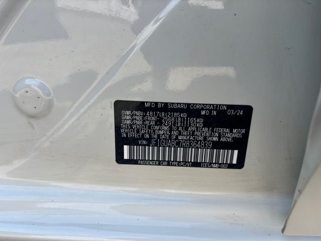 Certified Used 2024 Crystal White Pearl Subaru Base image 25
