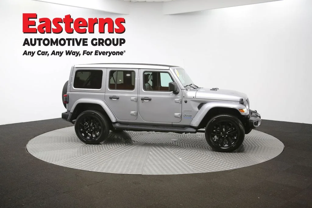 Used 2021 Silver Jeep Unlimited Sahara 4xe image 47