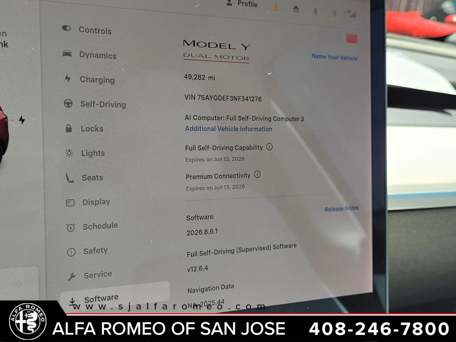 Used 2022 Red Tesla Performance image 8