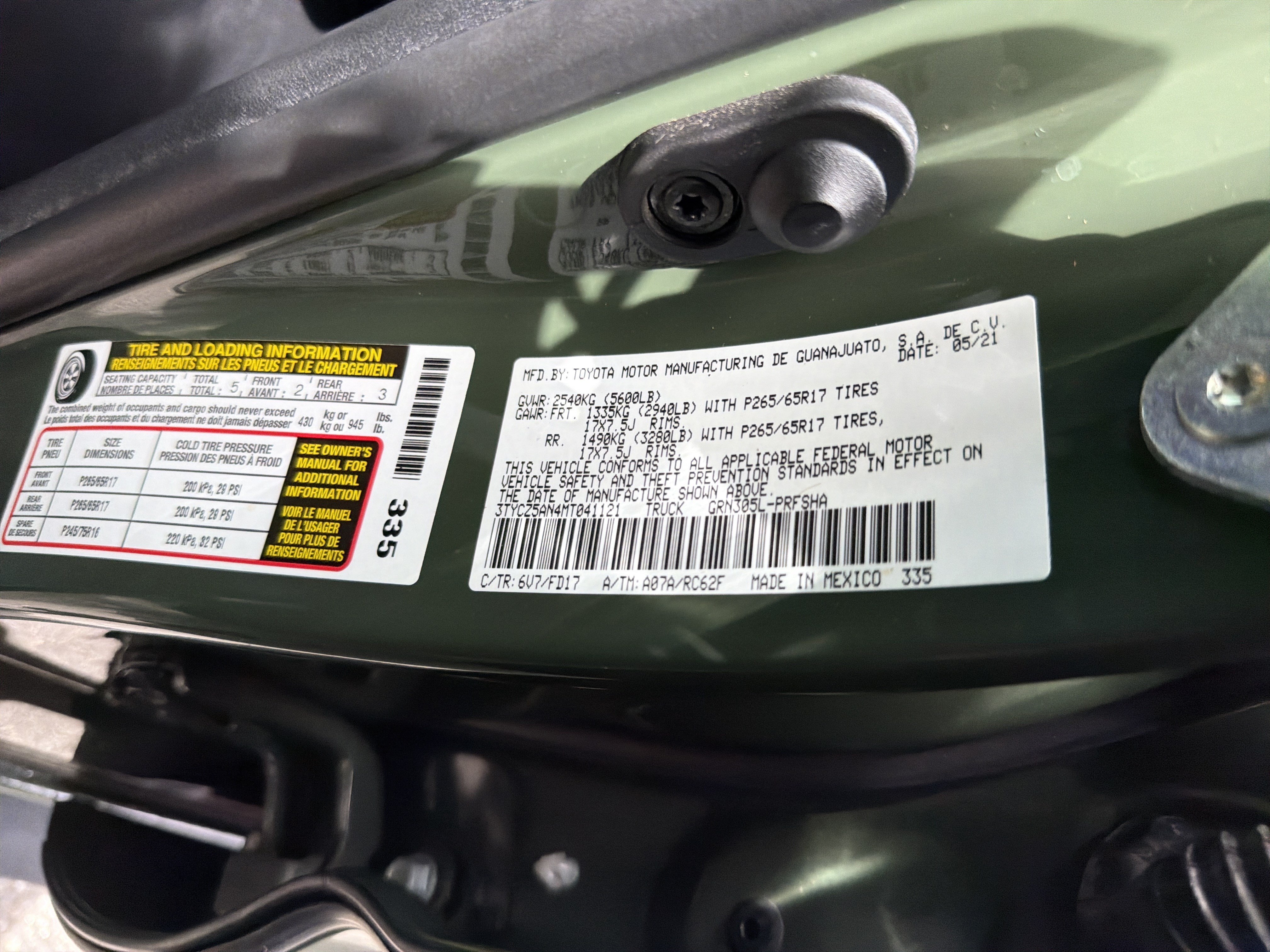 Used 2021 Army Green Toyota TRD Sport image 29