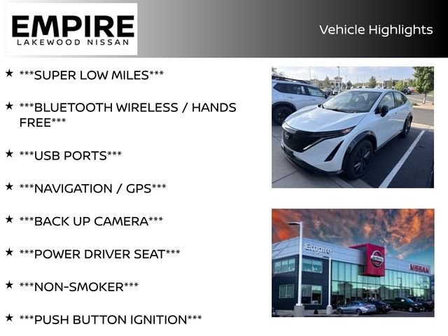 Used 2024 Nissan ARIYA Engage+ with VIN JN1DF0BB9RM738984 for sale in Lakewood, CO