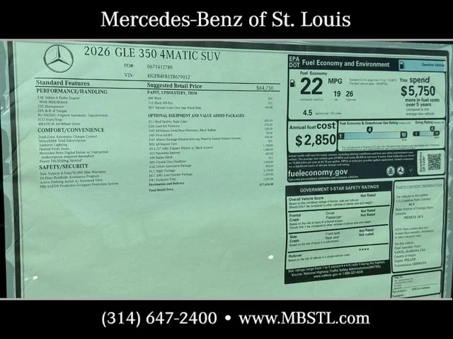 New 2026 Black Mercedes-Benz GLE 350 image 4