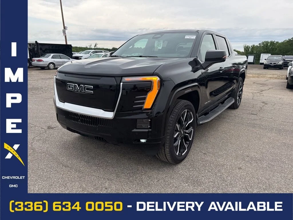 Onyx Black 2025 GMC Sierra EV Denali Crew Cab (Max Range) e4WD Pickup Truck All-Wheel Drive