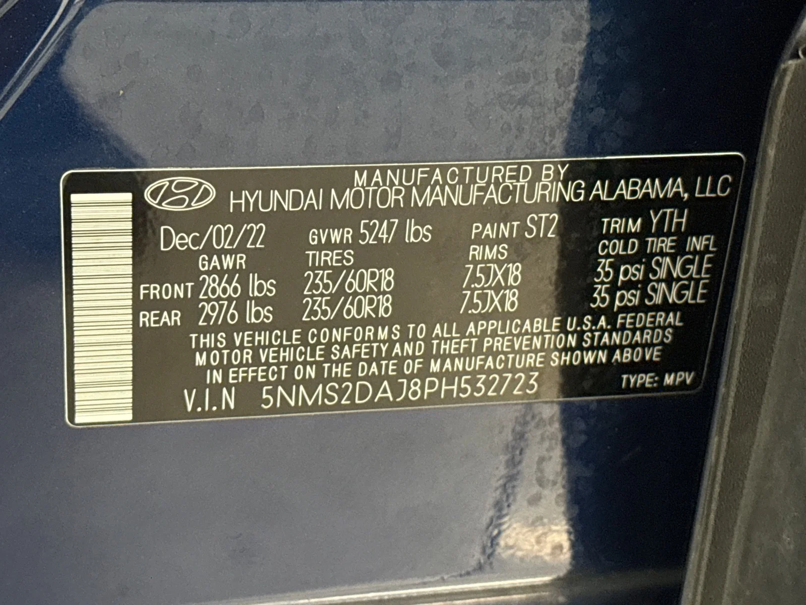 Used 2023 Stormy Sea Hyundai SEL AWD image 9