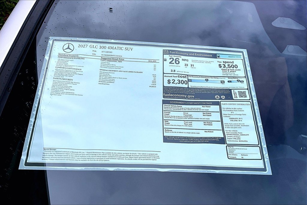 New 2027 Polar White Mercedes-Benz GLC 300 image 28