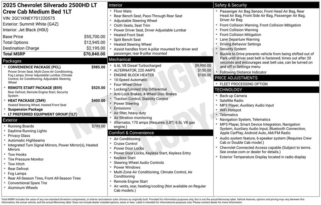Used 2025 White Chevrolet LT image 5