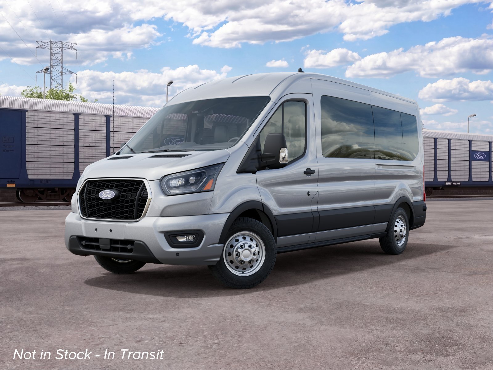 New 2027 Silver Metallic Ford Passenger Van XLT image 2