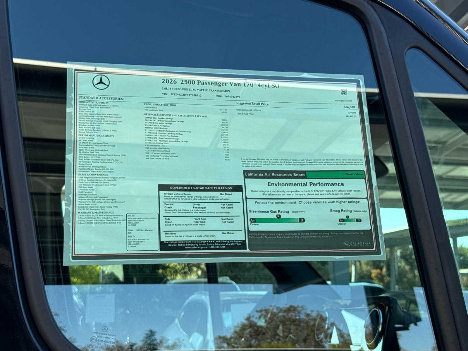 New 2026 Jet Black Mercedes-Benz 2500 High Roof SO Diesel 170 WB image 27