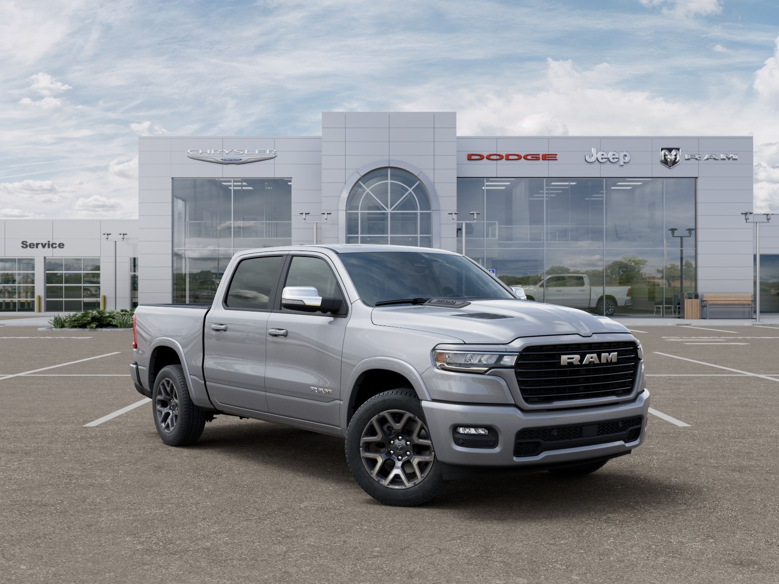 New 2026 Billet Silver Metallic Clear-Coat Exterior Paint RAM Laramie image 41