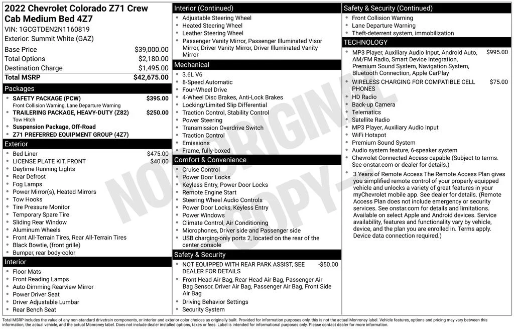 Used 2022 White Chevrolet Z71 image 6