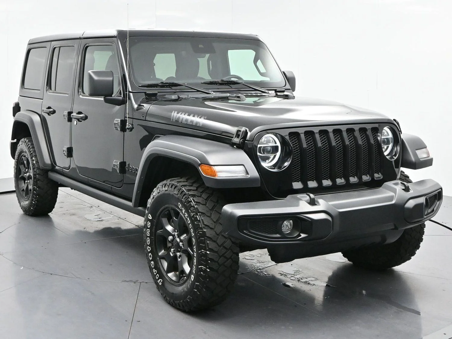 Used 2022 Black Clearcoat Jeep Unlimited Willys image 2
