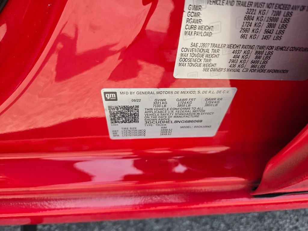Used 2022 Red Chevrolet ZR2 image 20