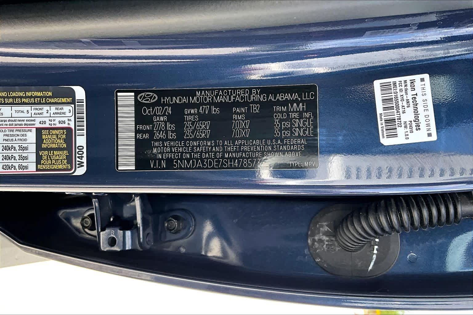 Used 2025 Atlantis Blue Hyundai SE image 35