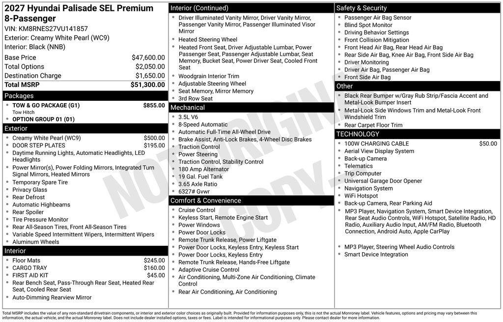 New 2027 White Hyundai SEL Premium AWD image 21