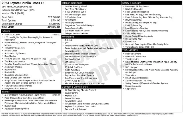 Certified Used 2023 Beige Toyota LE image 6