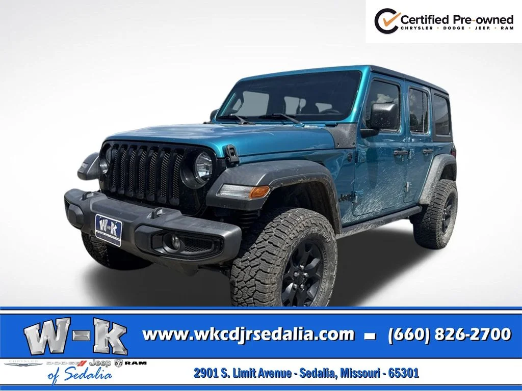 Certified Used 2020 Teal Jeep Unlimited Sport image 11