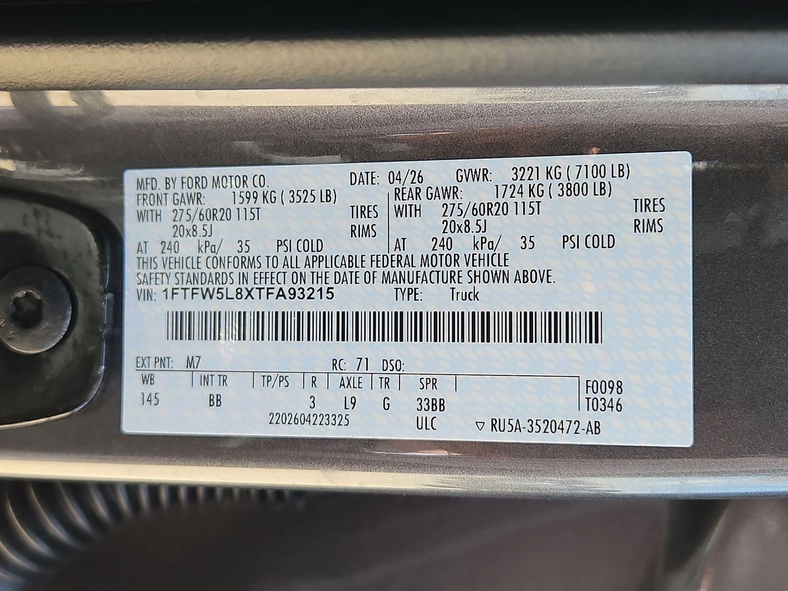 New 2026 Carbonized Gray Metallic Ford Lariat® image 30