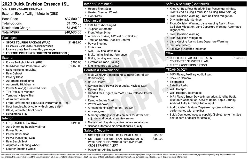 Used 2023 Black Buick Essence image 17