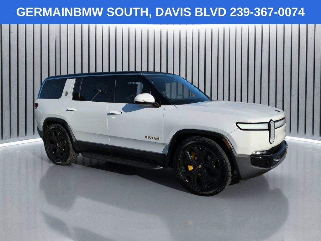 Used 2024 Glacier White Rivian Adventure Quad Motor Large Pack image 3