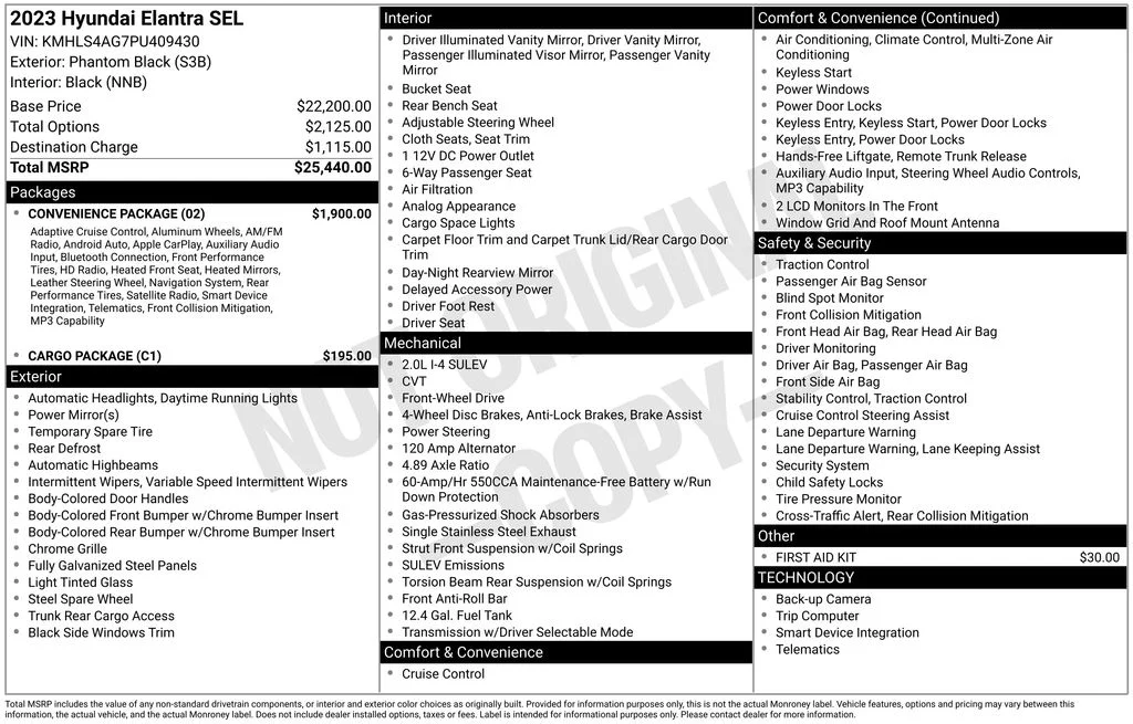 Used 2023 Black Hyundai SEL image 6