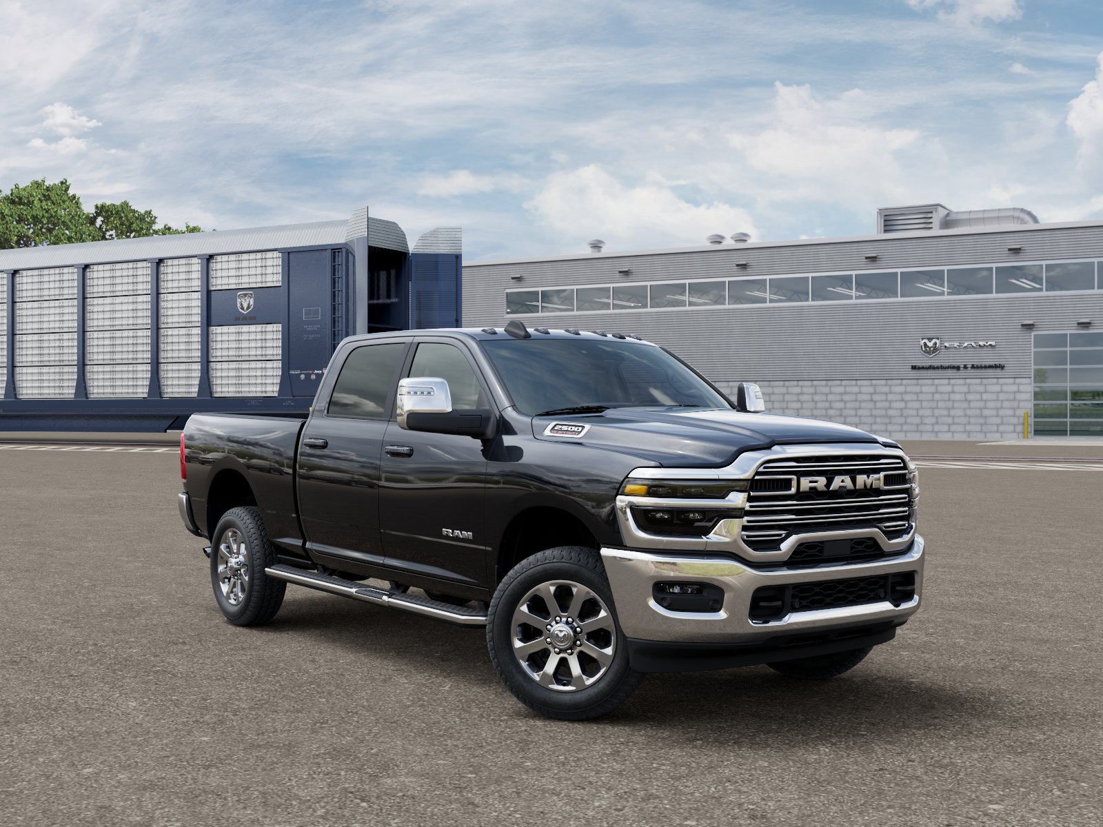 New 2026 Diamond Black Crystal Pearl-Coat Exterior Paint RAM LARAMIE image 3