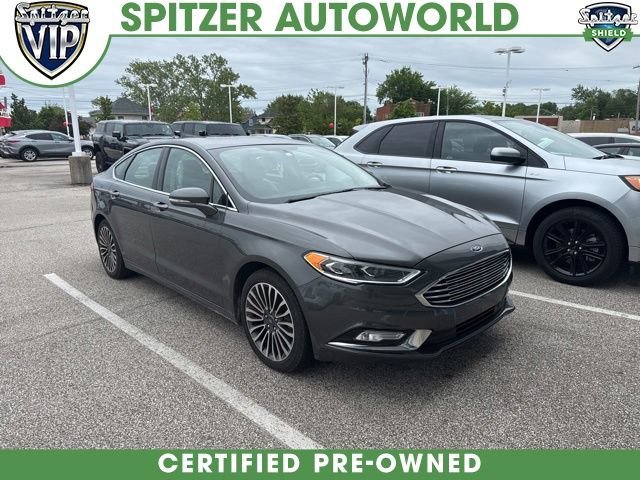 Gray 2018 Ford Fusion Titanium AWD Sedan All-Wheel Drive 6-Speed Automatic