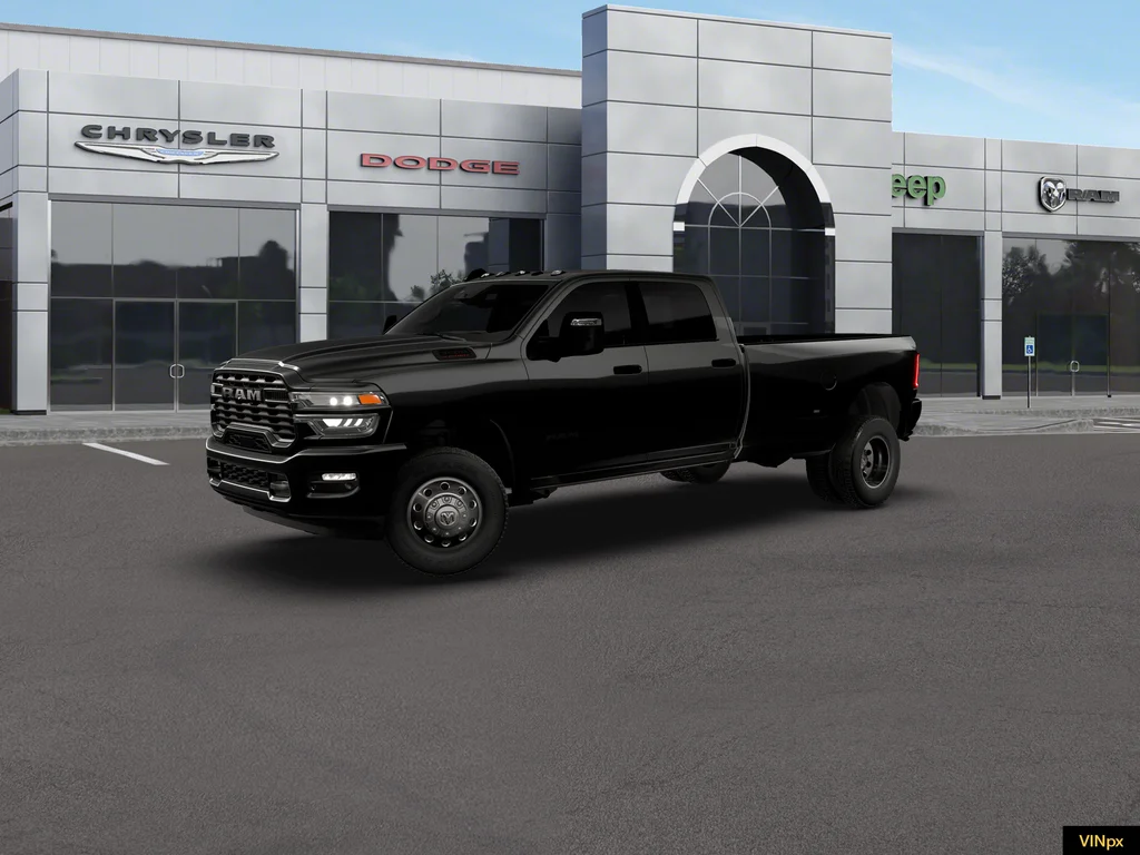 New 2026 Diamond Black Crystal Pearl-Coat Exterior Paint RAM Big Horn Night Edition image 2